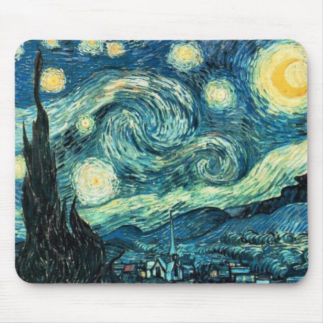 Mousepad Noite estrelado estrelado (Frente)