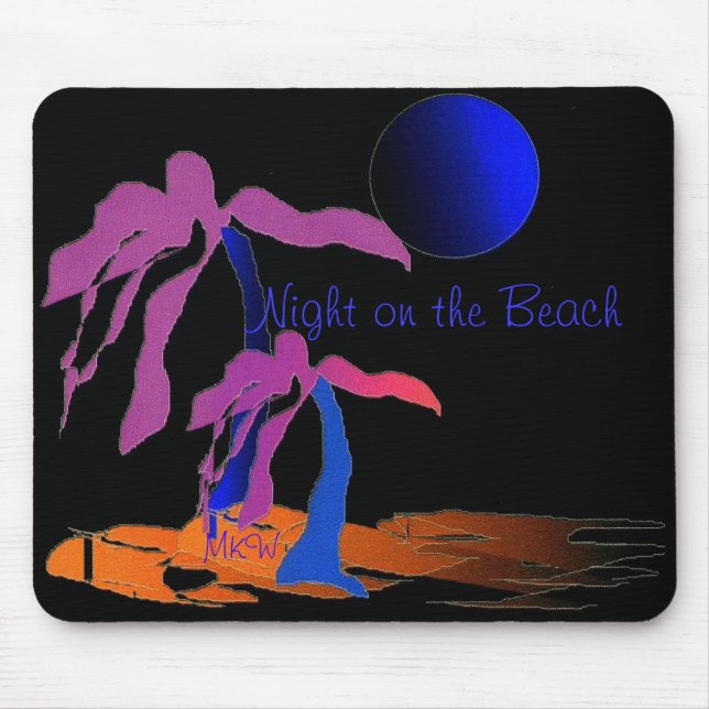 Mousepad Noite na praia (Frente)
