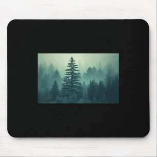 Mousepad Noite Natureza Árvores Ao Ar Livre Floresta Verde