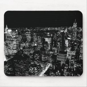 Mousepad Noite preta & branca da Nova Iorque