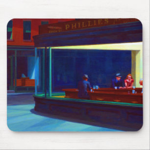 Mousepad Noitibós-americanos de Edward Hopper