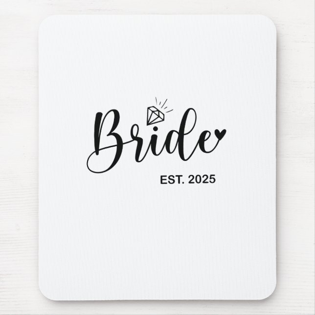 Mousepad Noiva Anúncio de Casamento de Primavera de 2025 Ca (Frente)