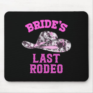 Mousepad Noiva do homem seu último rodeio chapéu de cowgirl