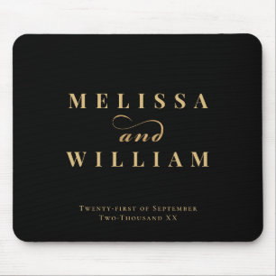Mousepad Noiva Elegante e Casamento de Groom Dourado