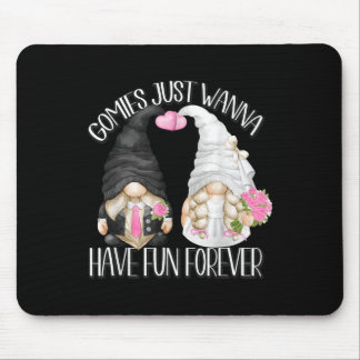 Mousepad Noiva engraçada da chuva de casamento pun Cute Gno