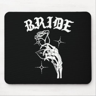 Mousepad Noiva Esqueleto Casamento Gótico Assustador Hallow