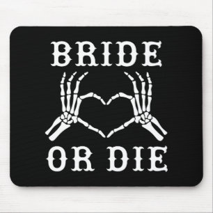 Mousepad Noiva Ou Morre Esqueleto Gótico Halloween Bachelor