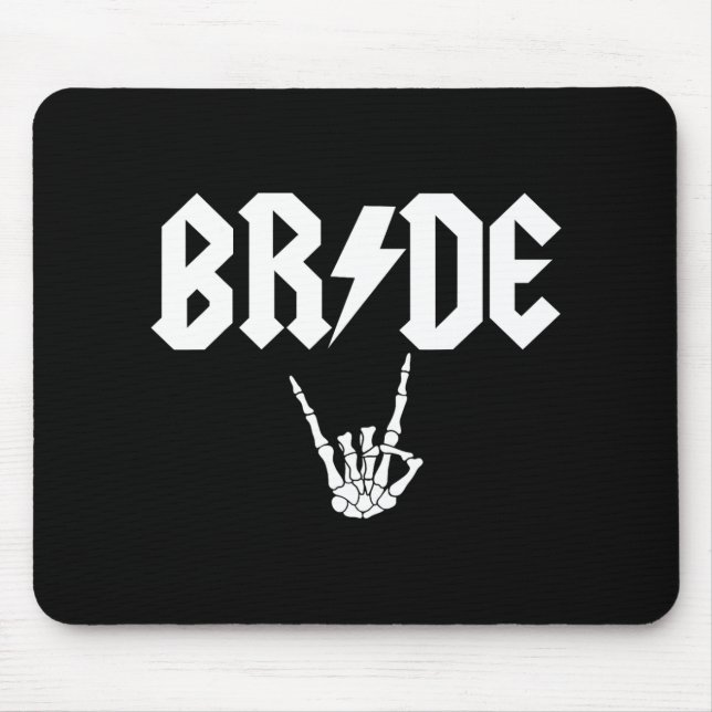 Mousepad Noiva Rock N Roll Gótico Halloween Despedida de So (Frente)
