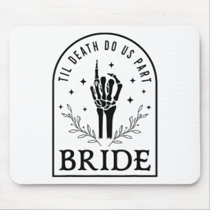 Mousepad Noivado W de Dia das Bruxas Gótico do Esqueleto No