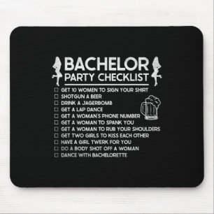 Mousepad Noivo Casando Lista de Tarefas de Despedida de Sol