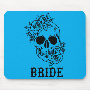 Mousepad Noivo da Noiva Floral Caveira Casamento de Hallowe