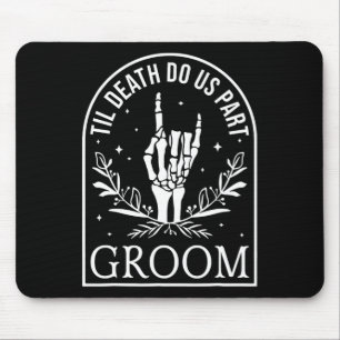 Mousepad Noivo Esposa Esqueleto Gótico Halloween Noivado W
