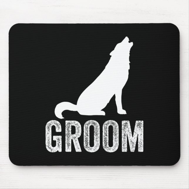 Mousepad Noivo Lobo Solteiro Casamento Equipe de Noivos Fes (Frente)