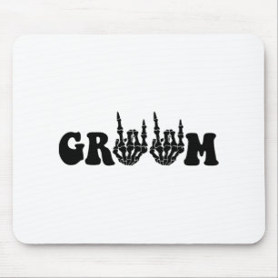 Mousepad Noivo Noiva Esqueleto Gótico Casamento de Hallowee