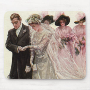 Mousepad Noivos da cerimónia de casamento do Victorian do