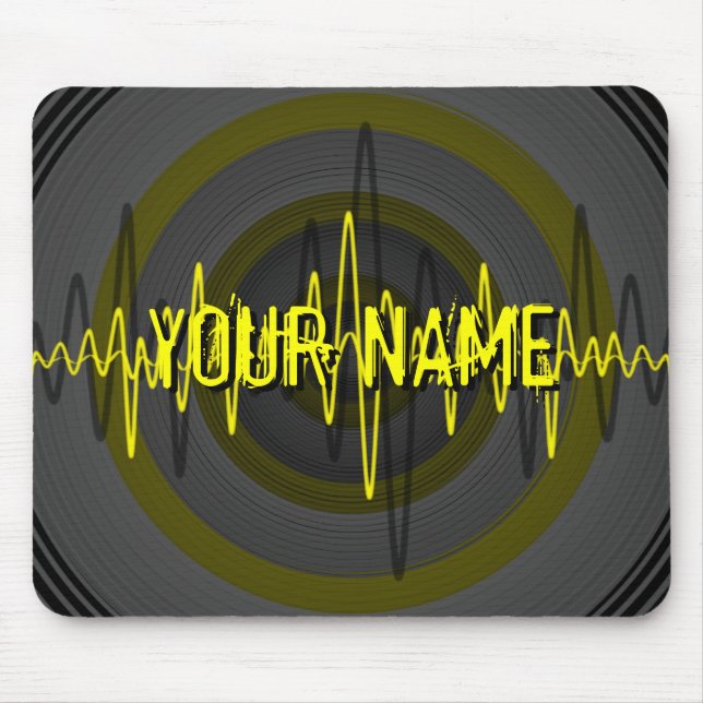 Mousepad 'Nome' Amarelo (Frente)