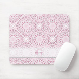 Mousepad Nome Bonito Pink Confetti Lace Azulejo Mandala