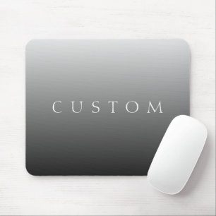 Mousepad Nome Clássico ou Palavra Cinzas de gradiente