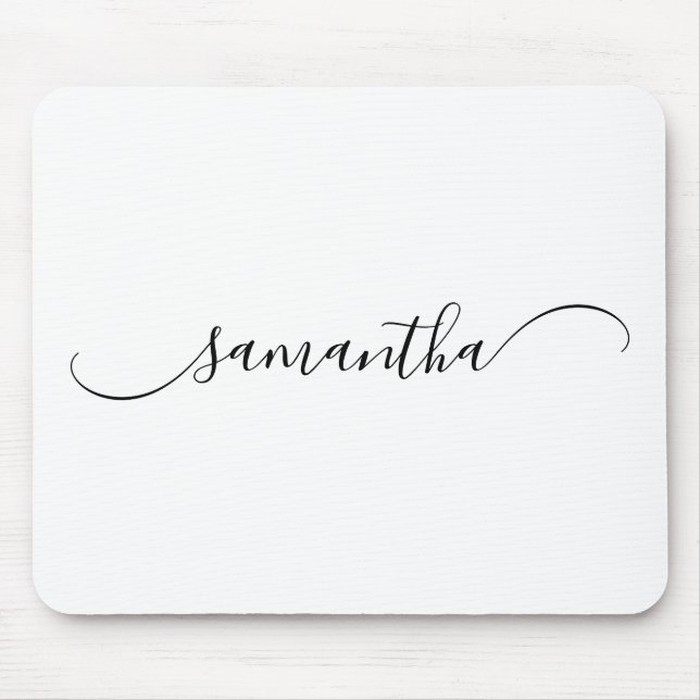 Mousepad Nome com Assinatura Curva Elegante (Frente)
