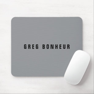 Mousepad Nome com Estilo Moderno Cinza e Preto