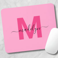 Nome com Letra de Forma Monograma Rosa Menina
