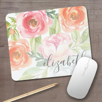 Nome da Caligrafia das Flores de Aquarela Pintadas