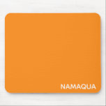 Mousepad Nome da cor laranja Namaqua<br><div class="desc">As margaridas de Namaqua têm uma nítida sombra laranja clara. São nomeados para a região onde vivem,  um mato normalmente árido transformado pela chuva pouco frequente em tapetes intermináveis de flores.</div>
