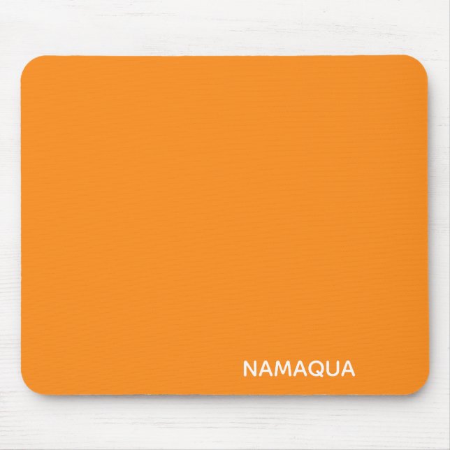 Mousepad Nome da cor laranja Namaqua (Frente)