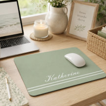 Nome da Escritura Minimalista Verde Eucalipto