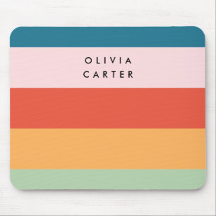 Mousepad Nome da Faixa Horizontal Retroativa Colorida do Gr