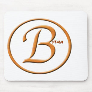 Mousepad Nome da letra "B" de Monogramed