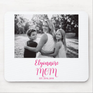 Mousepad Nome da Mãe Estabelecida em Letra Rosa Foto