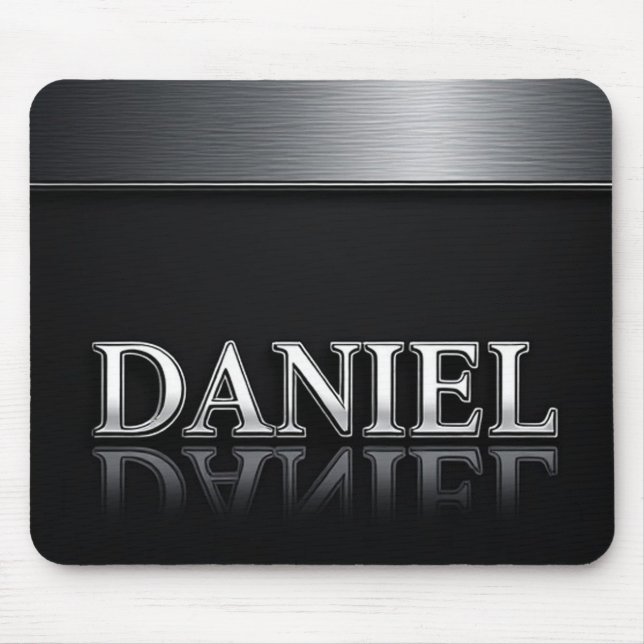 Mousepad Nome Daniel com Metal Líquido Gotejando (Frente)