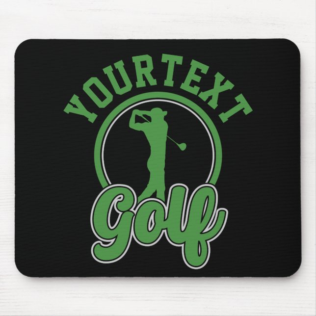 Mousepad NOME DE ADD DE Golf Personalizado Retro Pro Golfer (Frente)