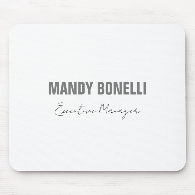Mousepad Nome de adição moderno e elegante profissional (Frente)