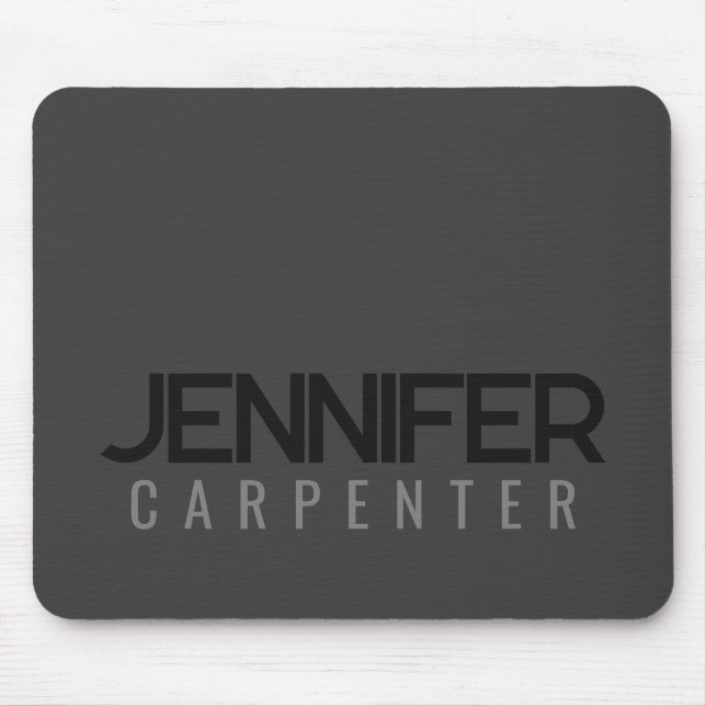 Mousepad Nome de adição moderno e elegante profissional (Frente)