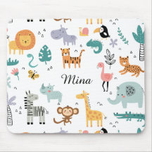 Nome de Bebê Personalizado com Animais Fofos da Se