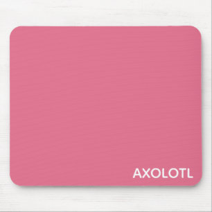 Mousepad Nome de cor rosa Axolotl