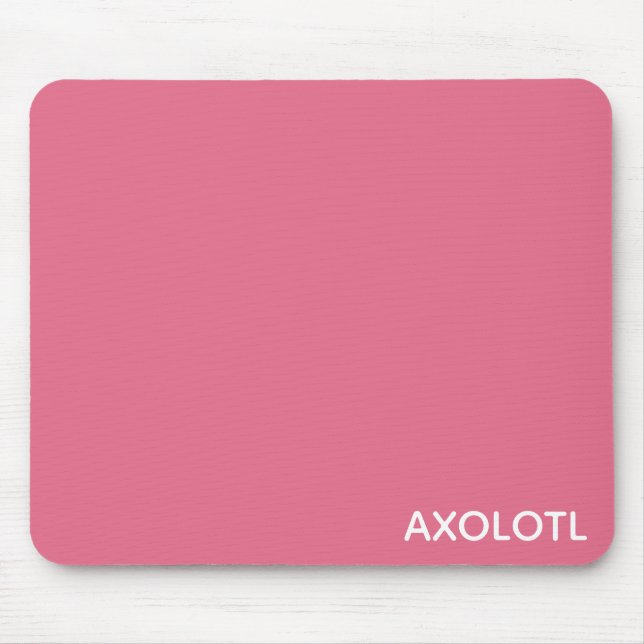 Mousepad Nome de cor rosa Axolotl (Frente)