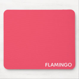 Mousepad Nome de cor rosa Flamingo