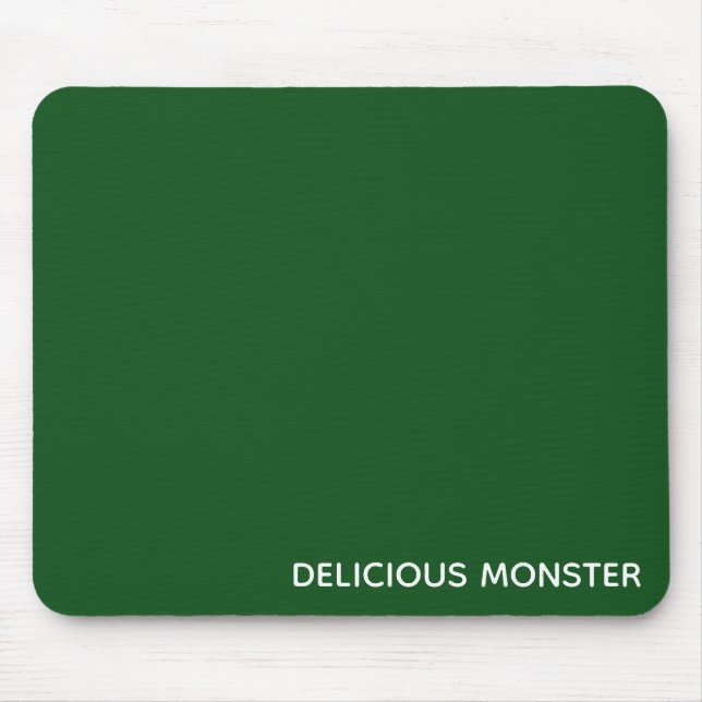 Mousepad Nome de cor verde do Monster delicioso (Frente)