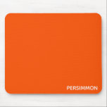 Mousepad Nome de cor vermelha do salmão<br><div class="desc">Os persimmons, ou fruta de nádegas, têm uma cor laranja-vermelha intensa.</div>