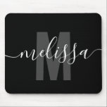 Mousepad Nome de Escrita Manual Simples Moderna do Monogram<br><div class="desc">Monograma moderno com nome de escrita manual.</div>