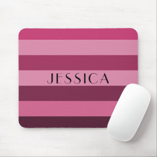 Mousepad Nome de Padrão Rosa Moderno