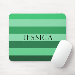 Mousepad Nome de Padrão Verde Moderno
