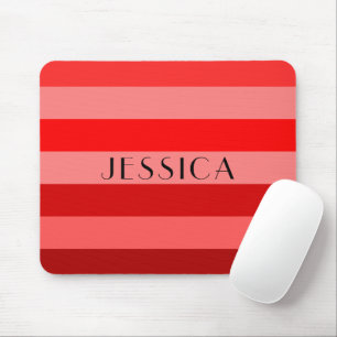 Mousepad Nome de Padrão Vermelho Moderno