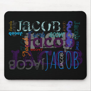 Mousepad Nome de repetição personalizado 5 letras Mousepa