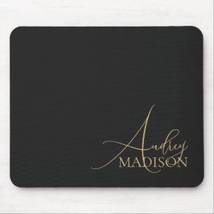 Mousepad Nome de Série do Script Preto