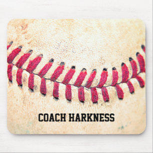 Mousepad Nome do costume do basebol do vintage