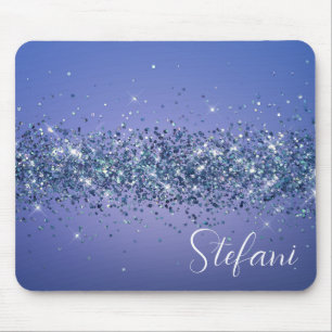 Mousepad Nome do Glam do Ombre Azul do Marinho Moderno